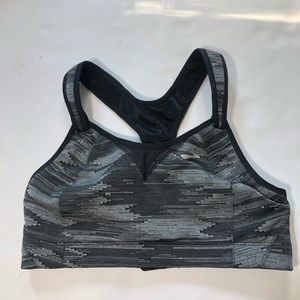 Brooks gray and black racer back sports bra 36C